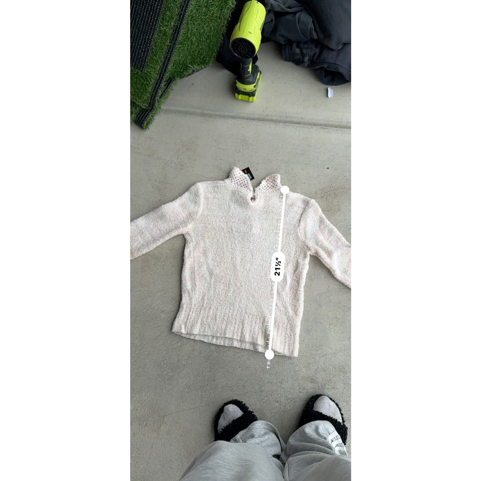 90S KNITTED FLOWER LONGSLEEVE WOMENS TOP M