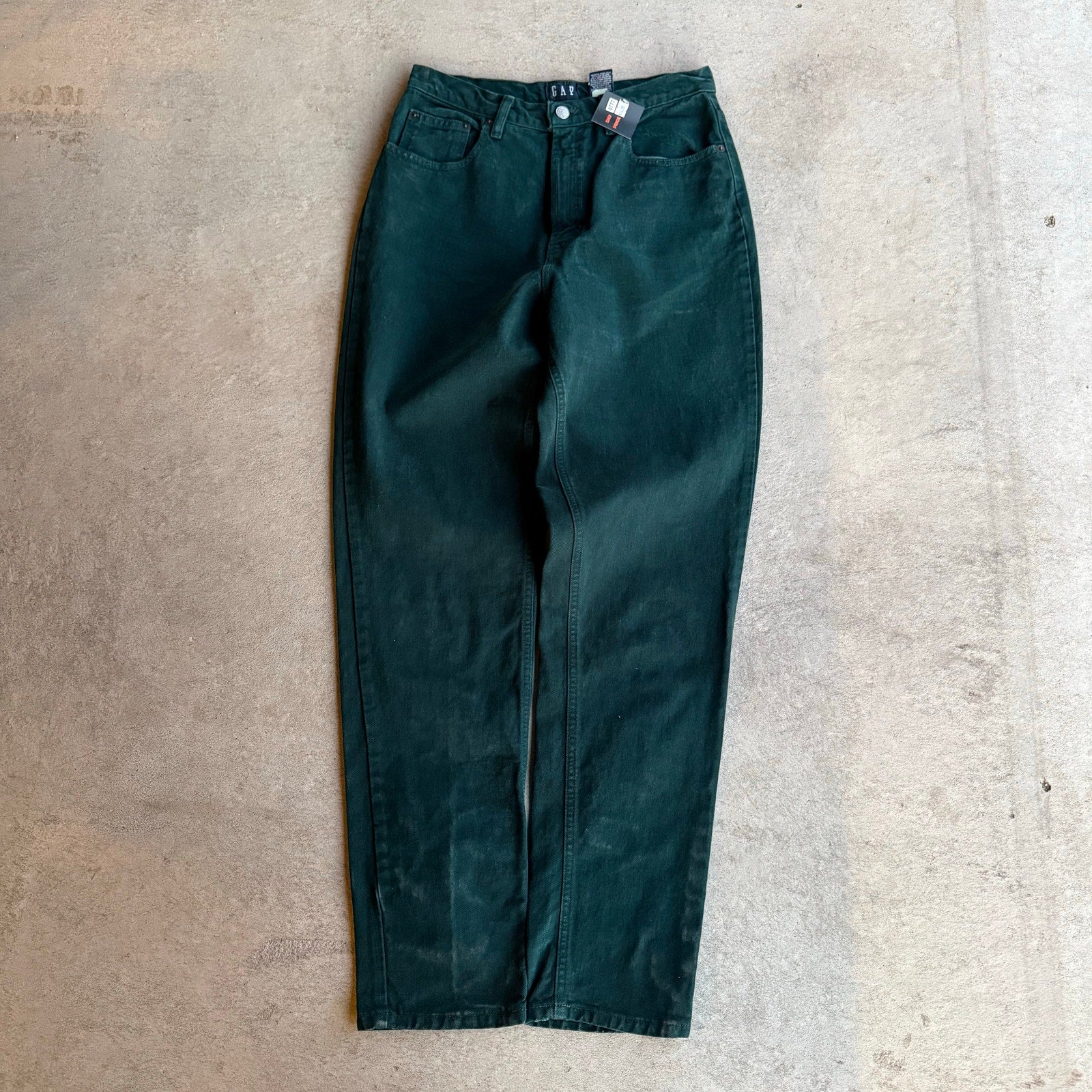 90S GREEN GAP SKINNY WOMENS DENIM 10 LONG 28 x 31