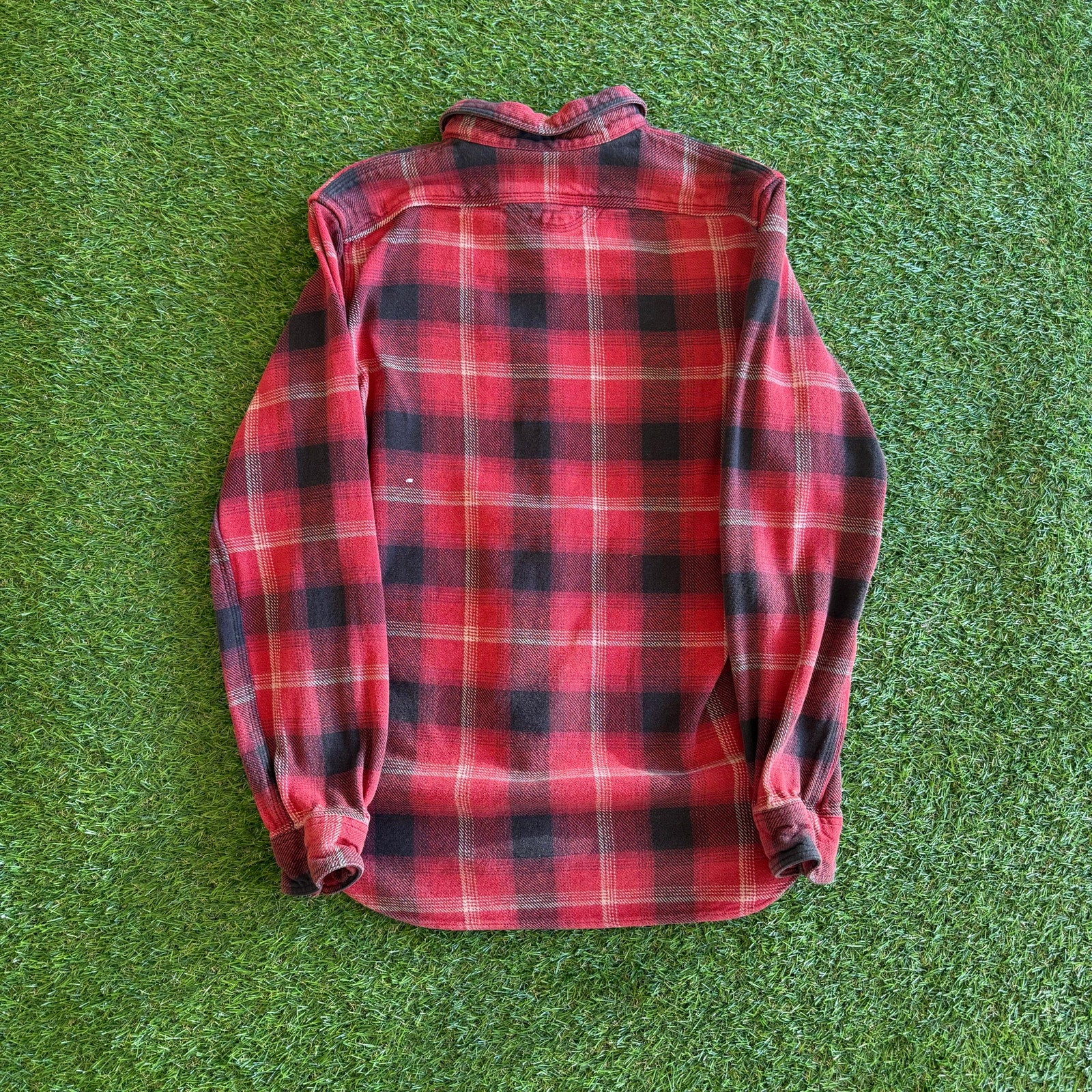 Y2K POLO RALPH LAUREN RED LONGSLEEVE BUTTON UP S