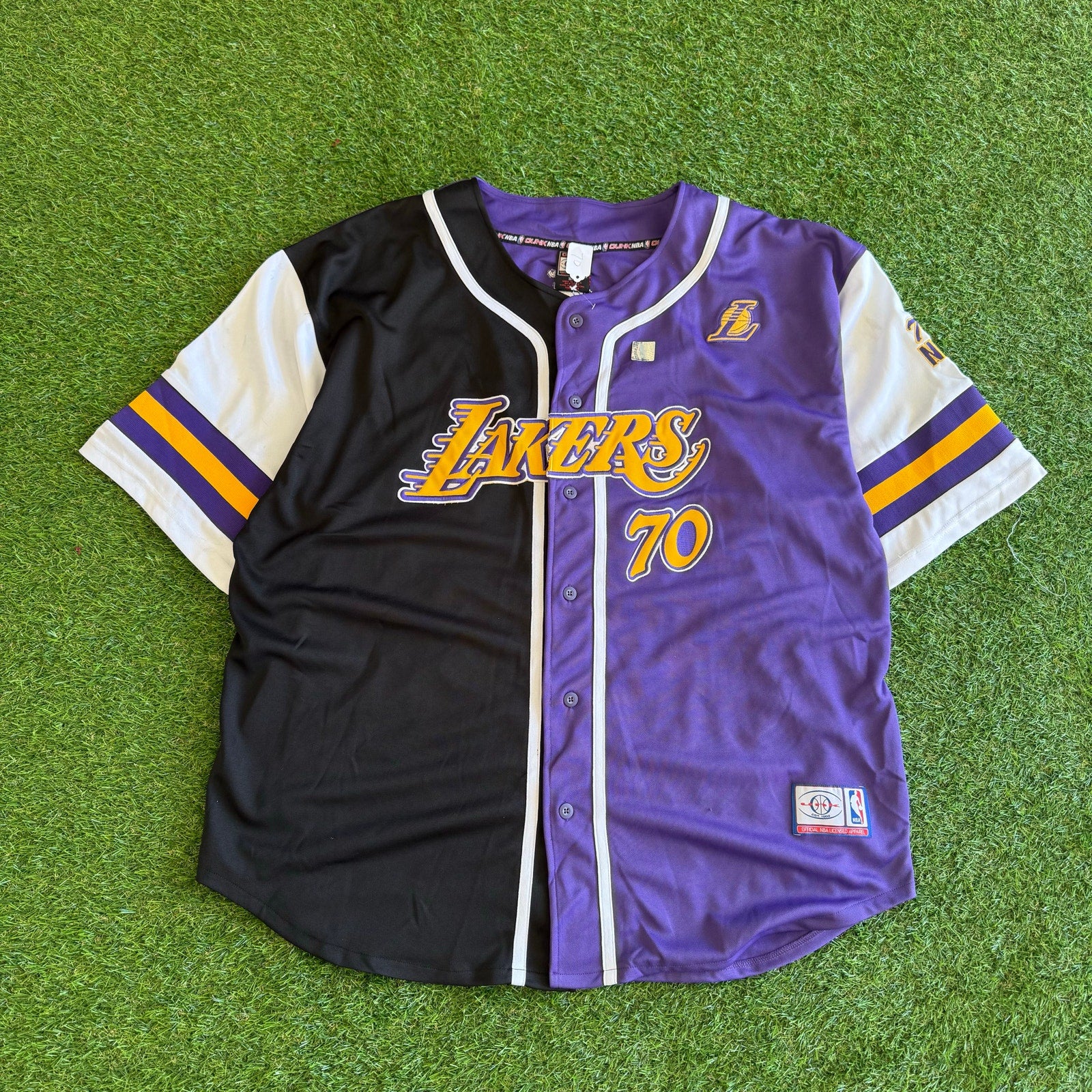 Y2K DEADSTOCK BASEBALL STYLE NBA LAKERS JERSEY WITH TAGS XX-L