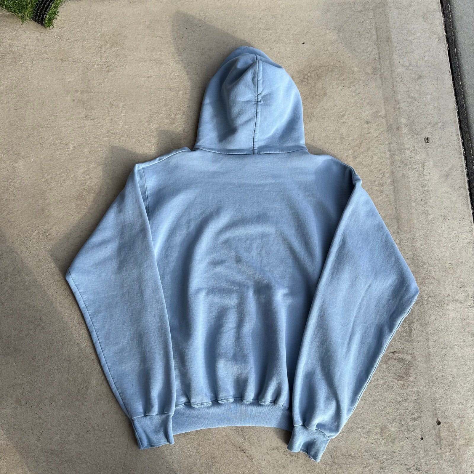 BABY BLUE Y2K CHAMPION HOODIE M