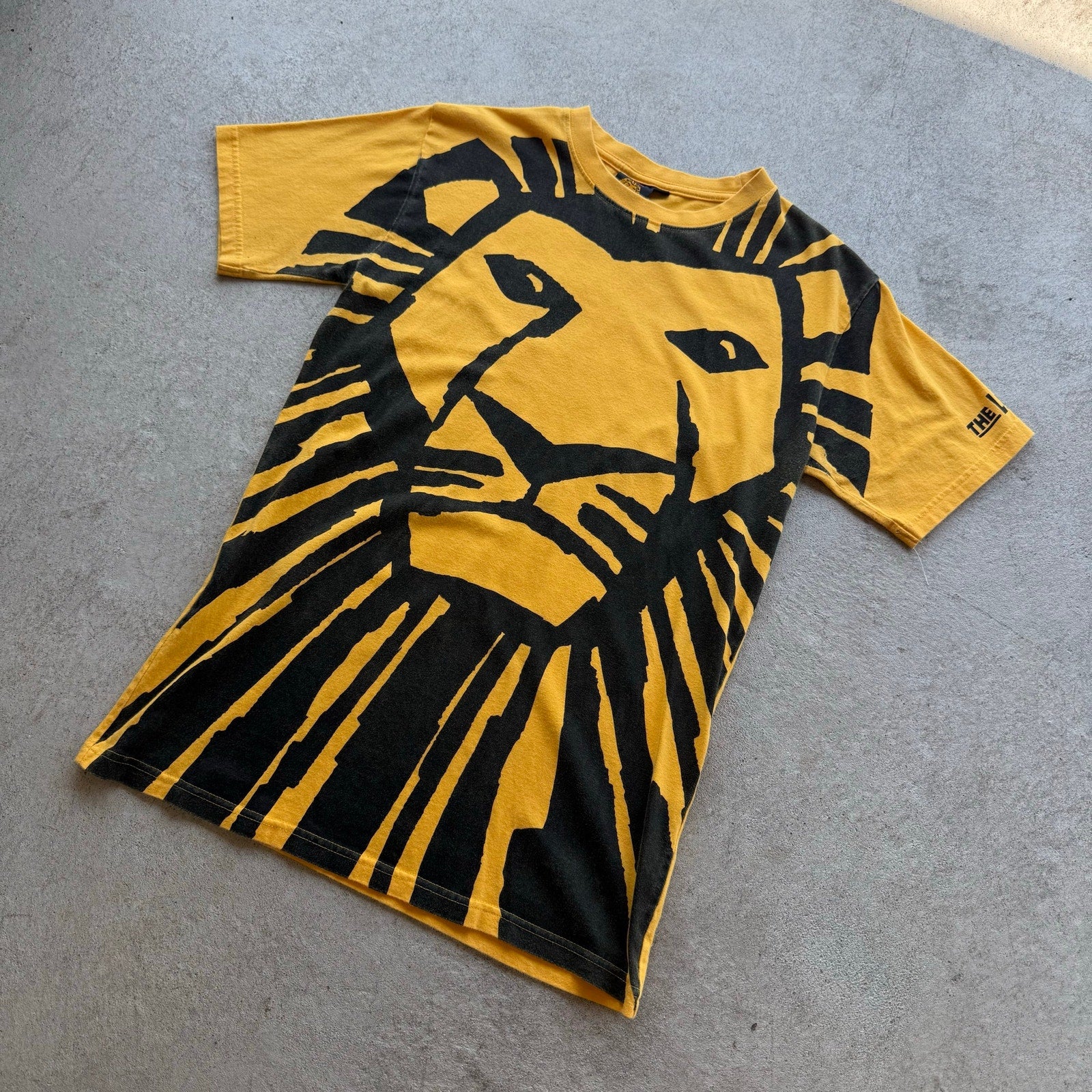 Y2K Mens The Lion King Aop Mens Yellow Tee S