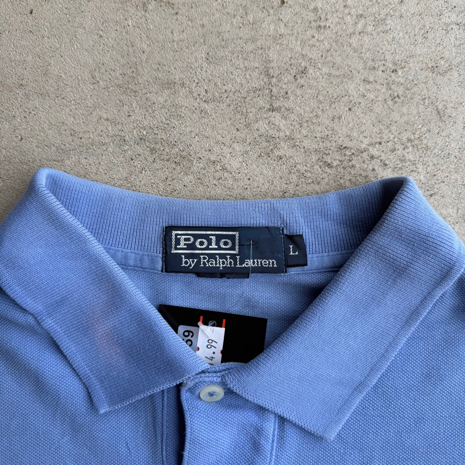 Y2K LIGHT BLUE MENS POLO L