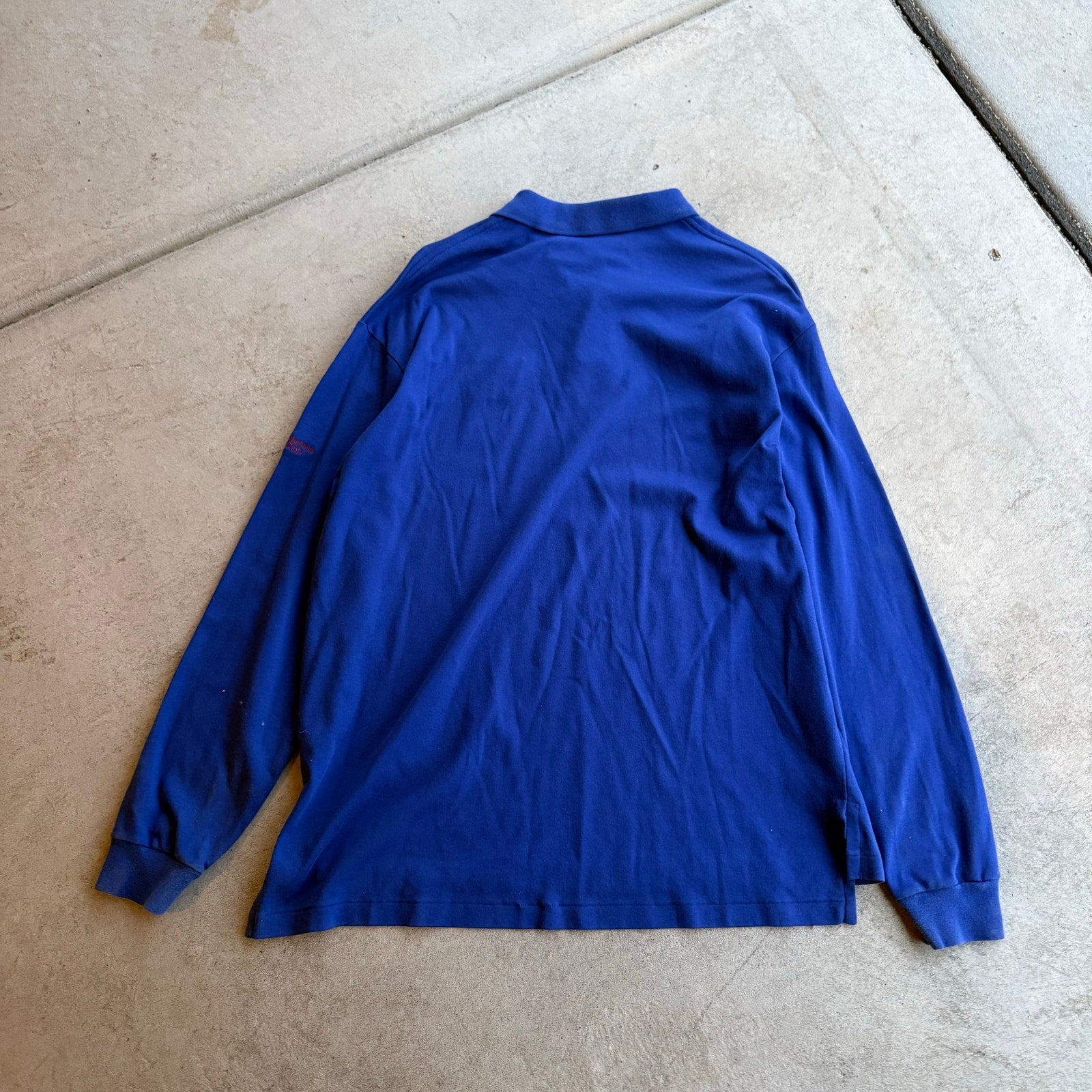 Y2K POLO RALPH LAUREN LONGSLEEVE BLUE POLO X-L