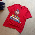 90s Men's So Much Attitude ! / So little Tike Tasmanian Devil Cartoon Tee S