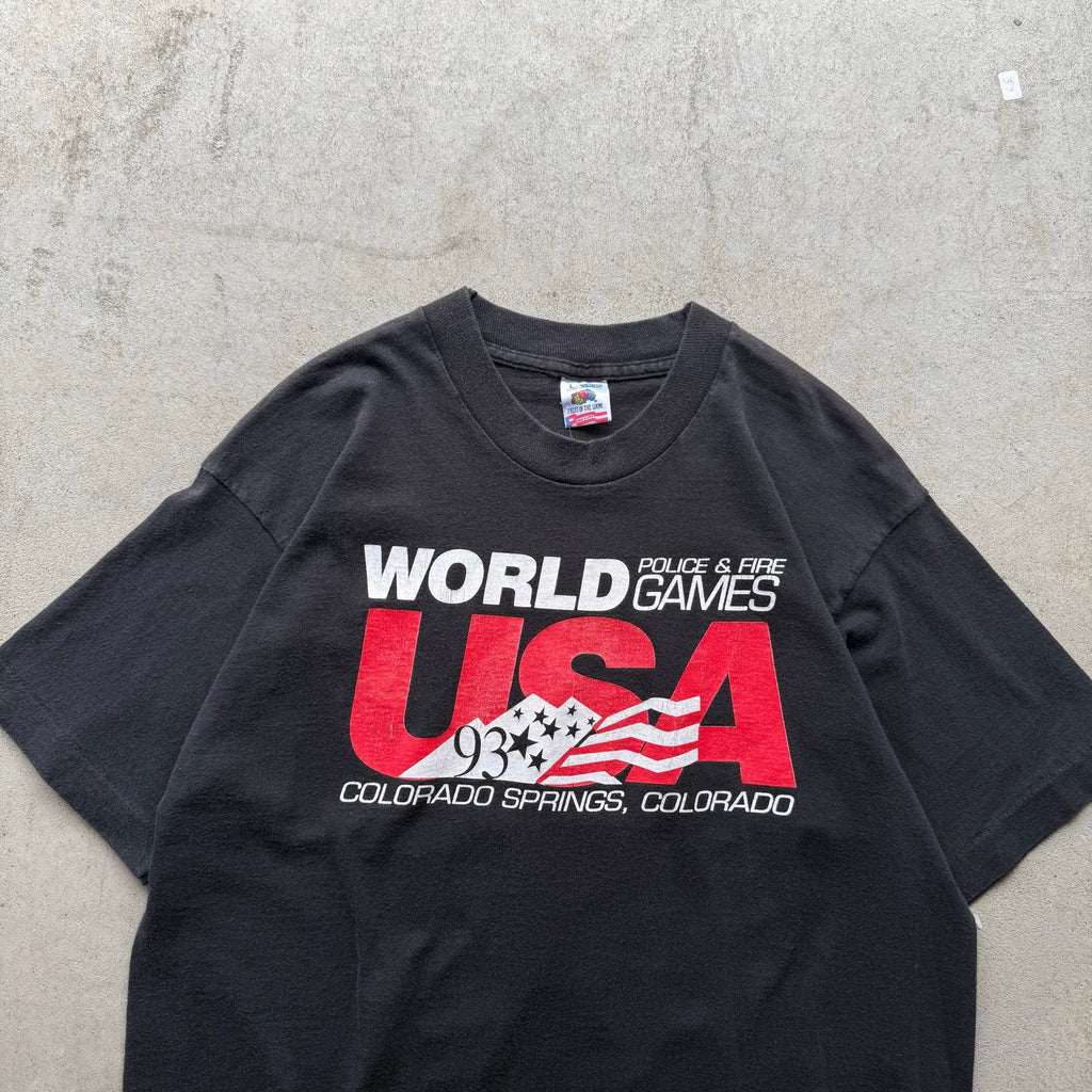 1993 USA Police & Fire World Games Colorado Springs Tee L