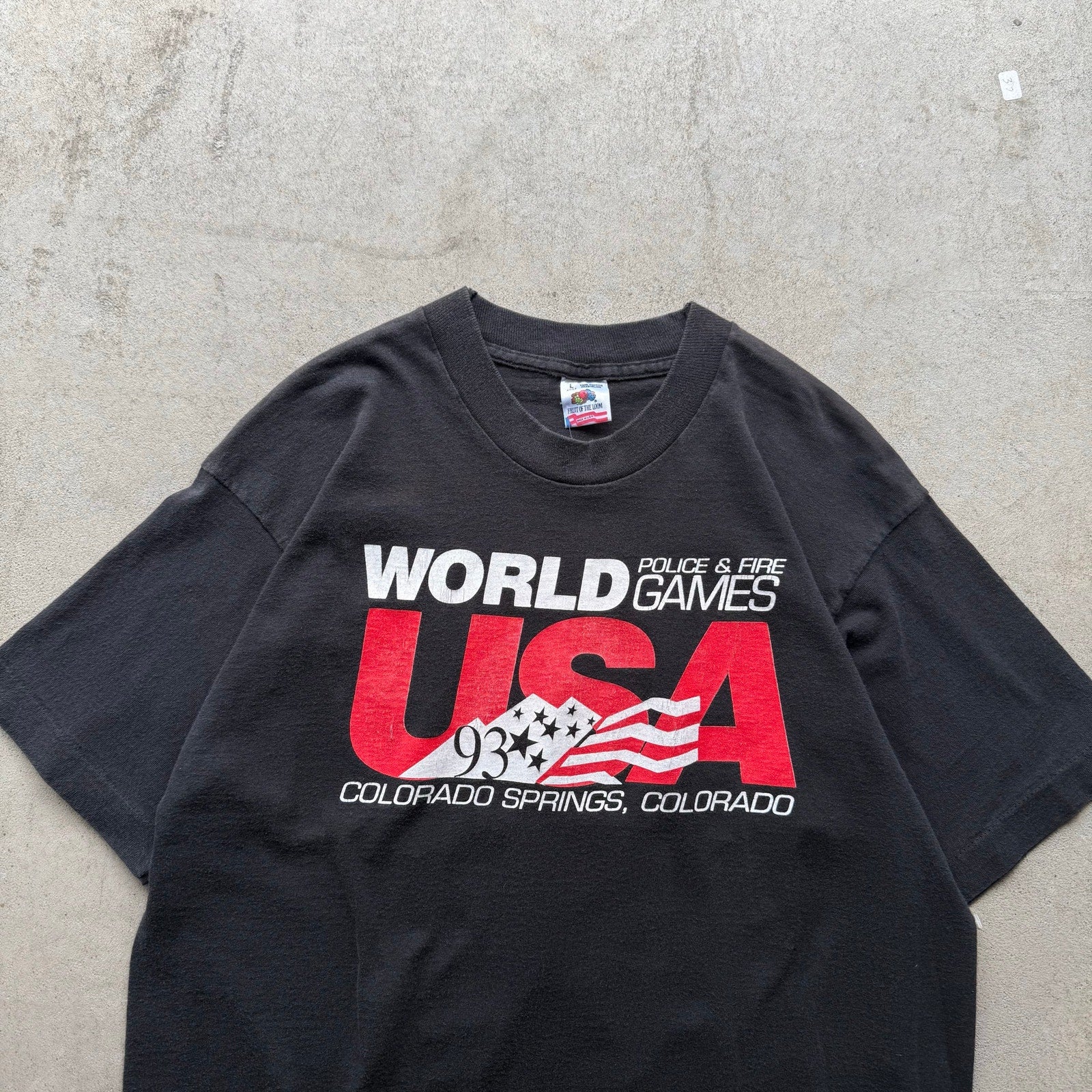 1993 USA Police & Fire World Games Colorado Springs Tee L
