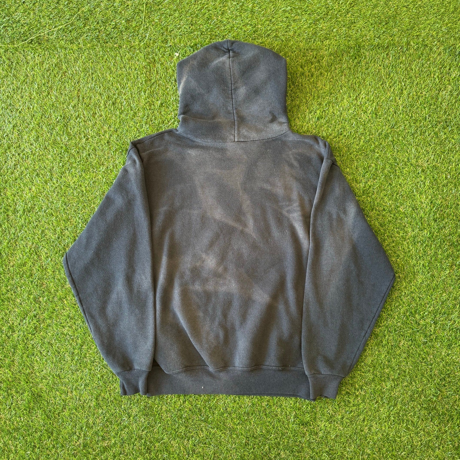 Y2K Mens Black Dragon Flame Jerzees Hoodie M